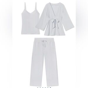 LAKE Maternity DreamModal Kimono Three-Piece Set in Fog